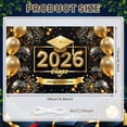 thumbnail image 2 of Gold Glitter Congrats Grad Banner Dark Blue Graduation Backdrop 3D Lettering Red Ribbon 2026 Grad Display for Graduation Parties High School Graduations College Graduations, 2 of 5