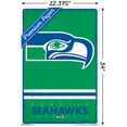 thumbnail image 2 of NFL Seattle Seahawks - Retro Logo 15 Wall Poster with Push Pins, 22.37" x 34", 2 of 3