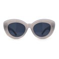 thumbnail image 1 of Womens Mod Super Nerdy Thick Cat Eye Plastic Sunglasses Slate Black, 1 of 4