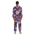 thumbnail image 4 of FORMRS Onesies Pajama for Adults Unisex Hoodie Winter Jumpsuit One Piece Sleepwear, Sizes S-2XL, Beautiful Floral Pattern, 4 of 7