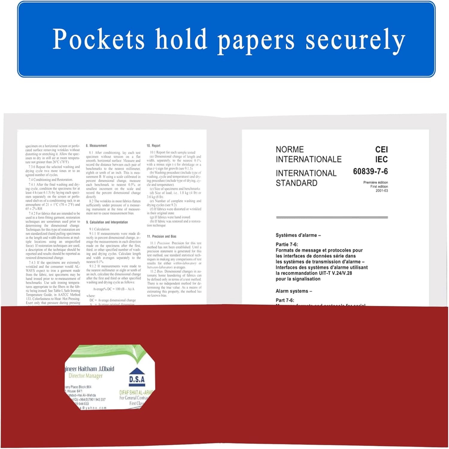 100 Packs Paper Folders with Pockets for Students,Businessmen and Office Workers,Letter Size,Two Pocket Folders with Card Slot for Office,Business,School Supplies (Red)