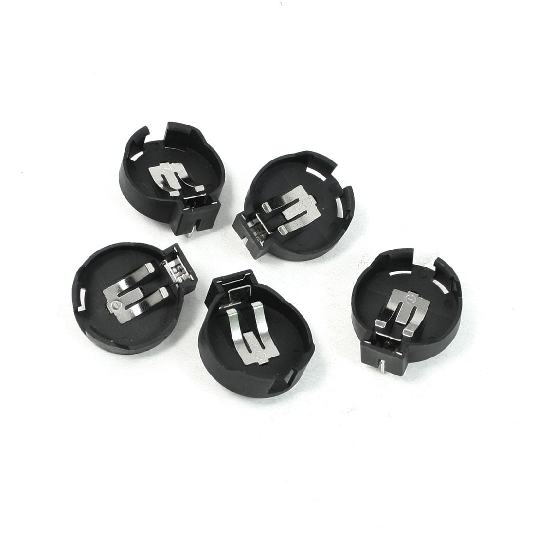 DealMux 2Pcs Black Coin Button Battery Holder Socket for CR2430/LIR2430