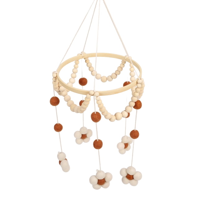 Zaschmoy Baby Mobile, Colgante Baby Mobile, Cuentas De Bolas De Fieltro Suave Decoración De La Guardería Patrón De Patrón, Colgante De Campana De Cama Para Recién Nacidos
