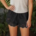 thumbnail image 2 of XIAONU Womens Lace Shorts Elastic Waist Scalloped Edge Sleep Bottoms, 2 of 5