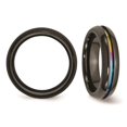 thumbnail image 3 of 6mm Black Plated Titanium Multi Colored Anodized Band Ring, 3 of 5