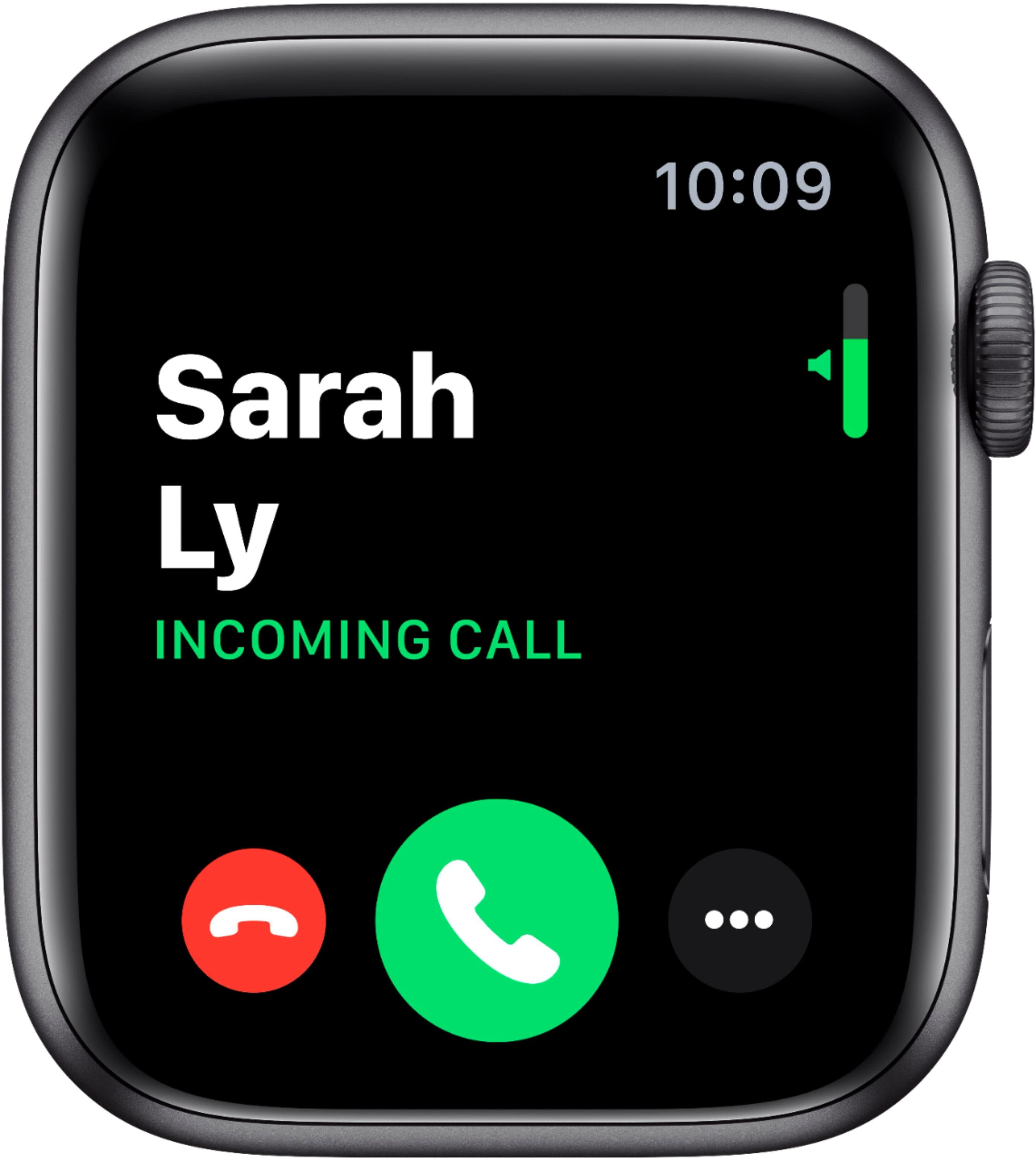 Restored Apple Watch Series 5 (GPS+Cellular, 44mm) - Space Gray Aluminum Case - Black Sport Band (Refurbished)