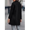 thumbnail image 5 of Plus Size Plaid Shacket Oversized Long Sleeve Button Down Boyfriend Shirts Casual Plaid Shacket Jacket Coats 3X Black, 5 of 16