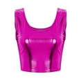 thumbnail image 4 of DPOIS Womens Shiny Metallic Sleeveless Crop Tank Tops Sports Bra Vest Dancewear, 4 of 4