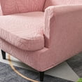 thumbnail image 5 of Eurhowing Stretch Wingback Chair Slipcover, 2-Piece Jacquard Armchair Cover with Cushion Cover, Washable Non-Slip Wingchair Protector for Living Room Bedroom, Pink, 5 of 8