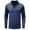 Dark Blue, variant on Men's Long Sleeve Polo Shirts Casual Button Classic Work Shirt Cotton Collared Basic Golf Shirt with Pocket