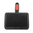 thumbnail image 4 of Jeffers Pet Dual Level Pin Universal Slicker Brush for Dogs, Cats & Small Pets - Curved Grooming Brush with Long & Short Pins for Shedding, Detangling, Finishing - Remove Mats & Dead Coat - Large, 4 of 5
