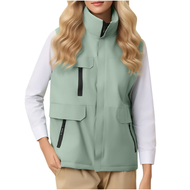Wensltd Veste Athlétique Sans Manches pour Femmes, Manches Longues, Légère, pour l'Entraînement, avec Poches