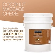 Bon Vital Coconut Massage Crème, 100% Pure Fractionated Coconut Oil, 1 Gallon
