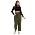 thumbnail image 6 of Lumento Pants for Women Cargo High Waisted Casual Capri Pants Ladies Hiking Casual Streetwear Pants, 6 of 9