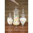 thumbnail image 2 of Cake & Candy Displays Apothecary Jars with Lids Clear Glass Assorted Sizes Set of 3, 2 of 2