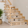 thumbnail image 4 of Mi Alma Vinyl Backsplash Decor - Brown Floral Peel & Stick Tiles 6x6, 4 of 11