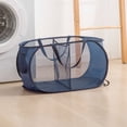 thumbnail image 4 of Rbaofujie Closet Storage Bins Laundry Basket Bag with Handles Portable Laundry Basket Mesh Laundry Hamper Basket Folding Dirty Clothes Sundries Storage Bag Car Storage, 4 of 7
