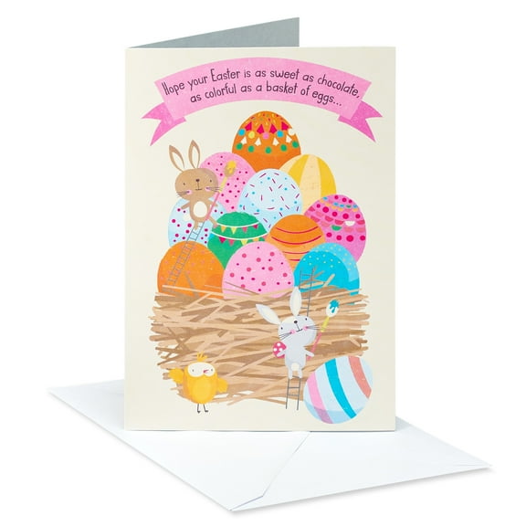 American Greetings Easter Card for Anyone (Cute Bunnies and Eggs)
