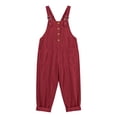 thumbnail image 5 of THDHVS Pants for Women,Solid Color Linen Spaghetti Strap Jumpsuit with Pockets Loose Summer Casual Outfit,Womens Pants Casual Wine 2XL, 5 of 6
