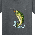 thumbnail image 4 of Inktastic Leaping Bass Fish Youth T-Shirt, 4 of 5