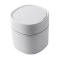 thumbnail image 1 of Elegant Mini Desktop Can For Home Use For Kitchen Desk With Lid For Paper Efficiently Organizes Clutter Crafting Spray Cleaners Stain Removal Steel Car Upholstery compatible with Machine, 1 of 6