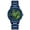 A Blue Green, variant on Men's Car Watch Creative Hollow Design Waterproof Quartz Analog Stainless Steel Strap Suitable for Men and Car Enthusiasts