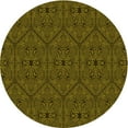 thumbnail image 1 of Ahgly Company Tapis Rond Lavable en Machine Intérieur Transitionnel Noir Brun, 3 Pieds Rond, 1 of 7
