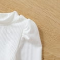 thumbnail image 6 of Sngxgn Toddler Baby Girls Skirt Outfits Ribbed Sweater Shirt Tops + Dress Fall Clothes Set(White,130), 6 of 9