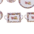 thumbnail image 5 of 40 Piece 1/12 Dollhouse Miniature Porcelain Tea Sets Flowers Print Tableware, 5 of 6