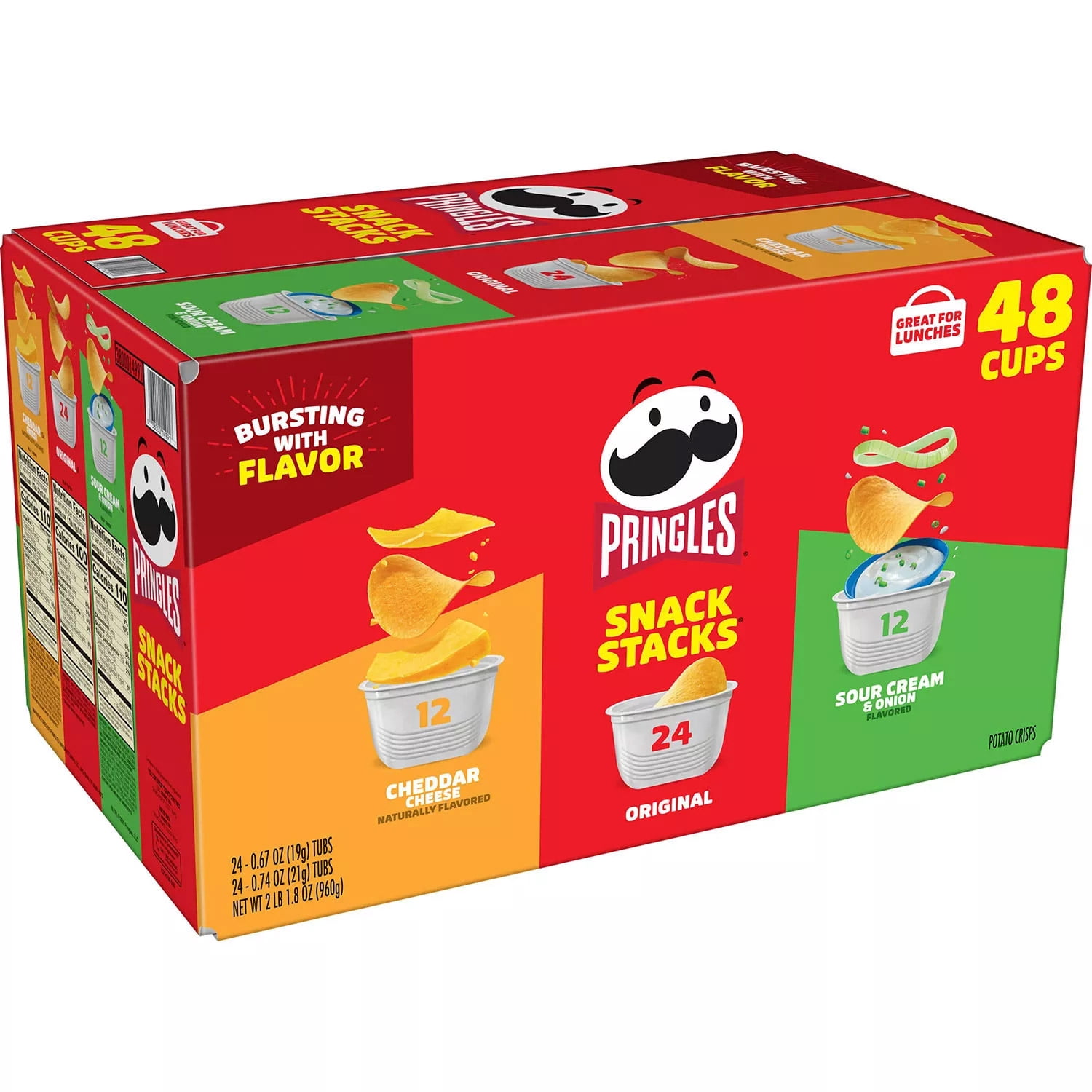 Buy Pringles Potato Crisps Chips, Variety Pack, Snacks Stacks (33.8 oz ...