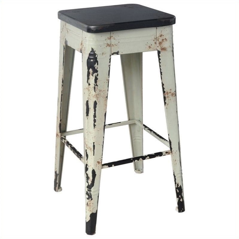 Sy Bar Stool White Com, White Rustic Counter Stools