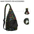 thumbnail image 4 of Gaming Controller Print Sling Bag - Cool Retro Joystick Pattern Crossbody Backpack for Gamers, Water-Resistant Shoulder Pack (Colorful Graffiti Design, Lightweight & Durable), 4 of 4