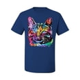 thumbnail image 3 of Cute Cat | Dean Russo Art Animal Lover Men's T-Shirt, Royal, Medium, 3 of 6