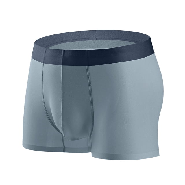 Men Ice Silk Flat Angle Underpants Loose Frivolous Breathable Elastic Exercise Home