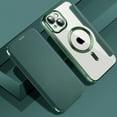 thumbnail image 1 of Feishell Flip Case for iPhone 13 with Camera Lens Protect Film,Magnetic Closure PU Leather Folio Case with RFID Blocking Card Slots Luxury Plating Transparent Phone Cover,Darkgreen, 1 of 7