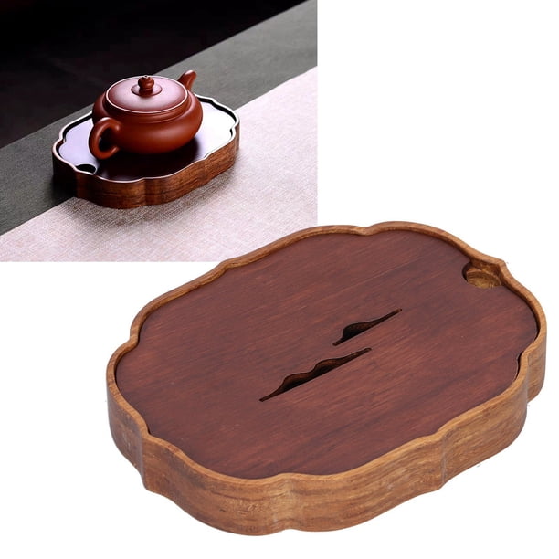 Bandeja De Té De Bambú, Bandeja De Té De Bambú Gongfu, Bandeja Para Servir Té, 7,1x5,5x1,2 Pulgadas Para Accesorios De Juego De Té Kungfu Accesorios De Té Juego De Té