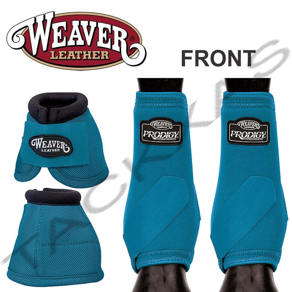Weaver Leather Splint Boots Turquoise Medium 