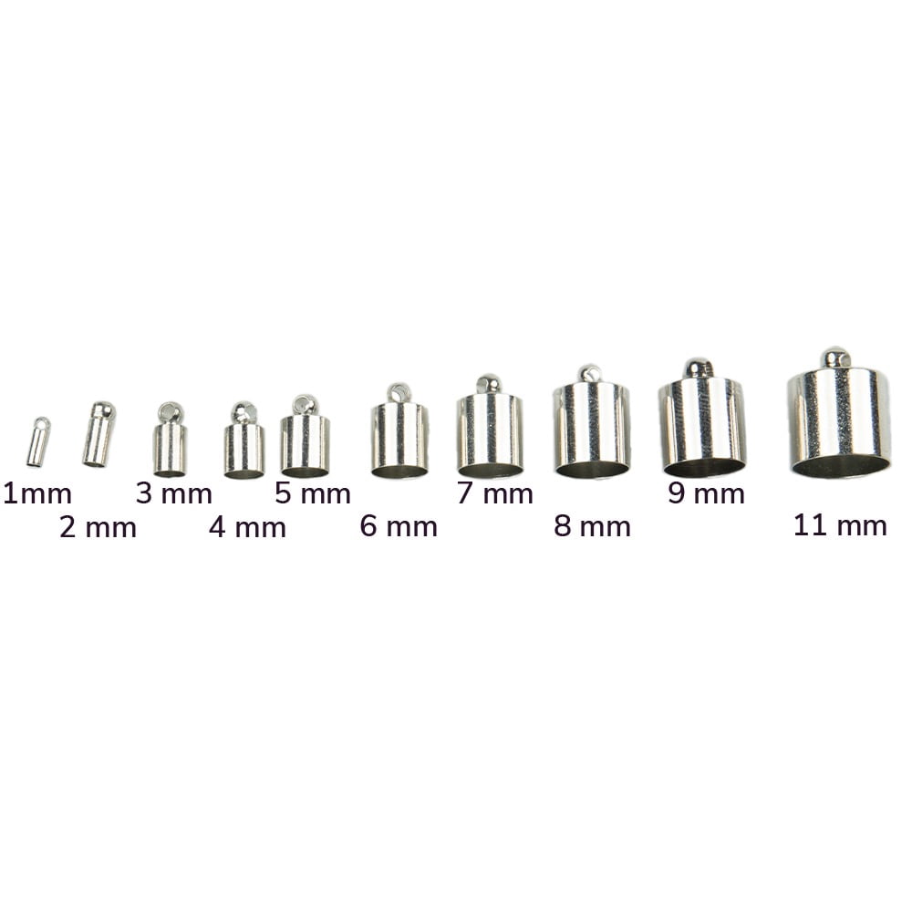Cord End Caps - Gold - 7MM Inner Diameter - 100 Pieces