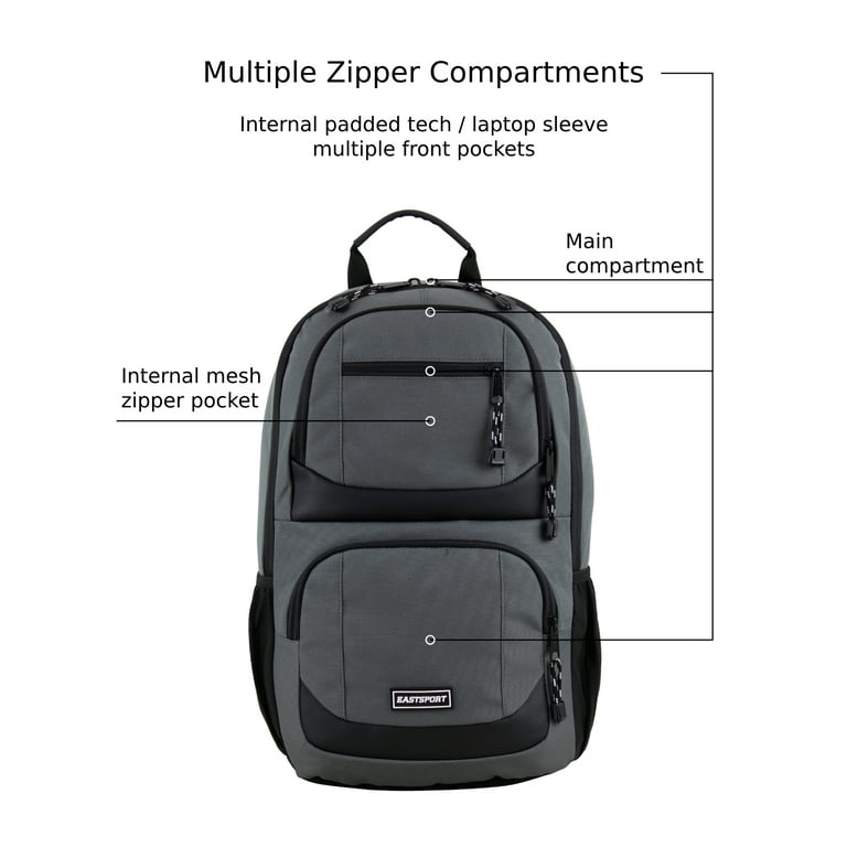 Eastsport Unisex Commuter Tech Backpack, Charcoal - Walmart.com Eastsport Unisex Commuter Tech Backpack, Charcoal - Walmart.com