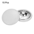 thumbnail image 3 of Uxcell 15 Pcs 44L Leather Covered Button 28mm Metal Shank Round Sewing Buttons for Suits Dress Blouses White, 3 of 7