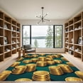 thumbnail image 2 of ODIKA 8'x10' Machine Washable Non-Slip Area Rug, Graphic Gold High Traffic Rug, Gold, 1006637, 2 of 7