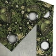 thumbnail image 4 of Ambesonne Sage Grommet Curtain, Spring Butterflies Ornate, 50" x 96", Yellow Black Green, 4 of 6