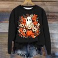 thumbnail image 1 of OJinShaWanO Flower Hoodie Ladies' Loose Top Cute Print Hoodie, 1 of 5