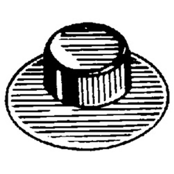100 Washer Cap Type Pushnut Fasteners 7/16" Stud Diameter