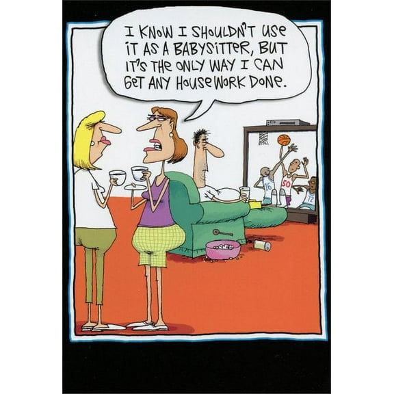 Nobleworks Babysitting TV Funny / Humorous McCoy Bros Birthday Card