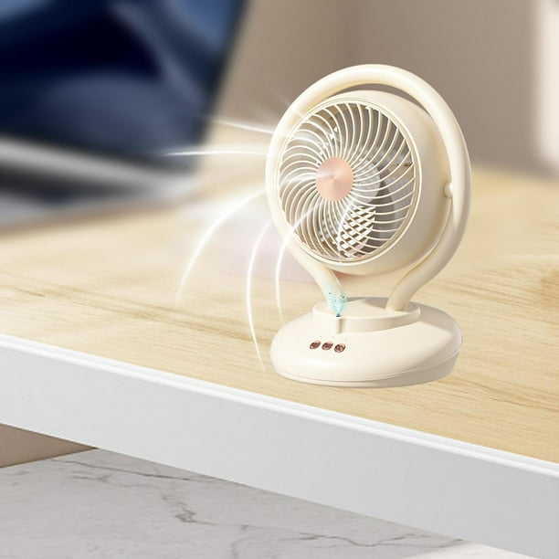 Ventilador de escritorio Macarena potente con 3 velocidades Amarillo
