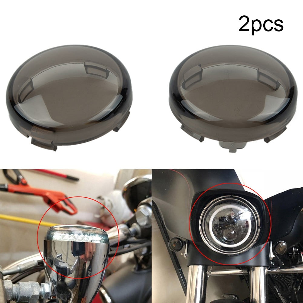 2* Turn Signal Lens Cover Light Smoke Fit for Harley