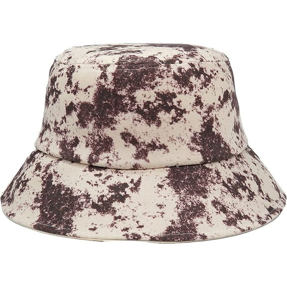 CoCopeaunts Beach Bucket Hat for Men Reversible Colourful Graffiti Fisherman Hat Creative Tie Dye Collapsible Women Basin Hat