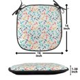 thumbnail image 5 of Anchor Chair Seating Cushion Set of 12, Anchor Shape in Lines Tropics Getaway Ship Cruise Transport Repeating Tile, Seat Pads for Office with Anti-slip Backing, 16"x16", Beige Multicolor, by Ambesonne, 5 of 5