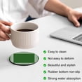 thumbnail image 4 of Green Greek Key Coasters Set of 2, Geometric Greece Ancient Farmhouse Geo Absorbent Coasters for Drinks, Coaster for Bar Office Dining Coffee Table Accessories Decor, Non Slip Round Desk Coaster, 4 of 9